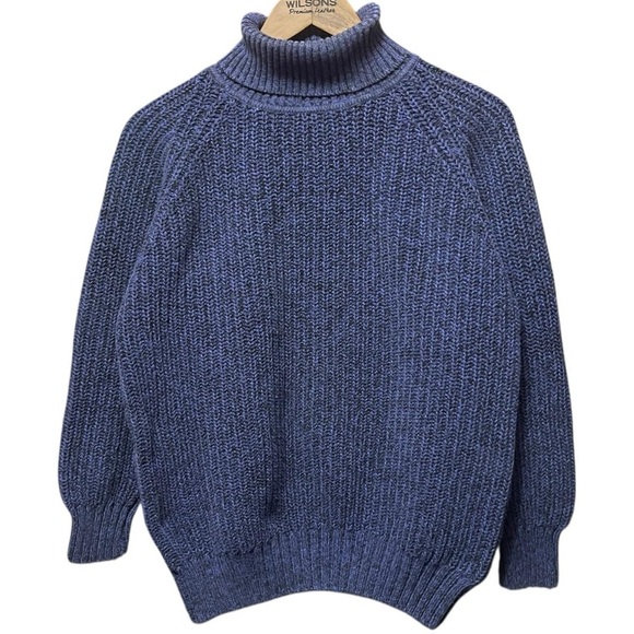 Eddie Bauer Sweaters - vintage 80s 90s Purple black Eddie Bauer Knit long sleeve turtle neck sweater